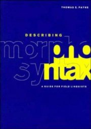 Couverture : Describing morphosyntax