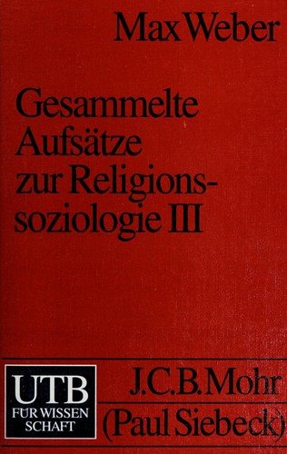 Couverture : Gesammelte Aufsätze zur Religions-soziologie