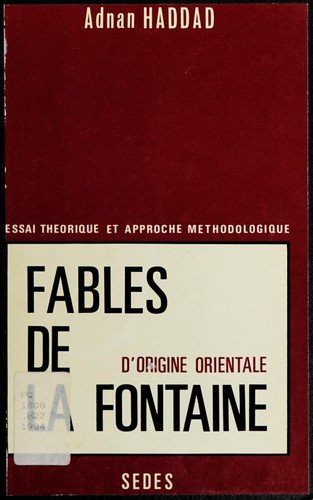 Couverture : Fables de La Fontaine d'origine orientale