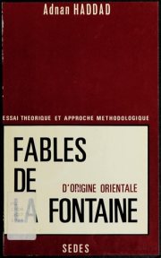 Couverture : Fables de La Fontaine d'origine orientale