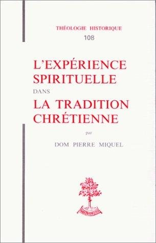 Couverture : L' expérience spirituelle dans la tradition chrétienne