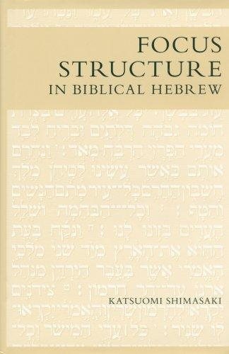 Couverture : Focus Structure in Biblical Hebrew