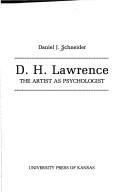 Couverture : D.H. Lawrence, the artist as psychologist