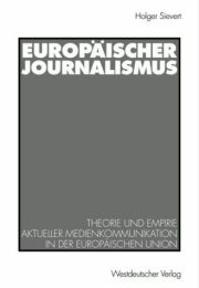 Couverture : Europäischer Journalismus