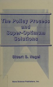 Couverture : The Policy Process and Super-Optimum Solutions