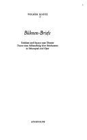 Couverture : Bühnen-Briefe; Kritiken und Essays zum Theater.