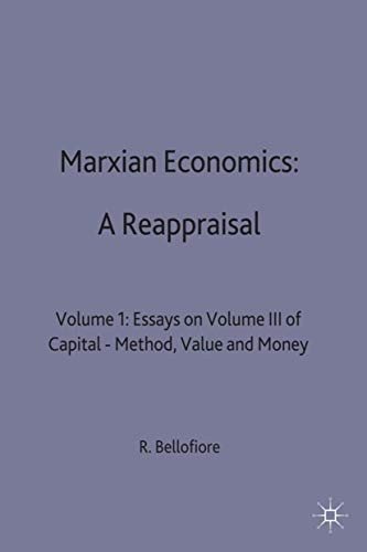 Couverture : Marxian Economics : A Reappraisal : Volume 1
