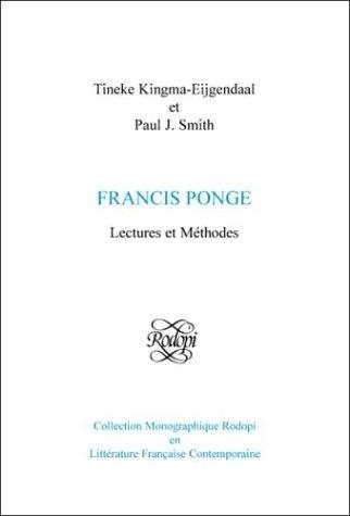 Couverture : Francis Ponge