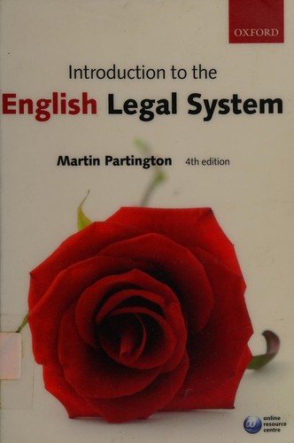 Couverture : An Introduction to the English Legal System