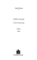 Couverture : Poesie volgari