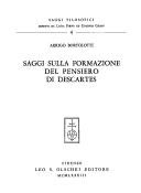 Couverture : Saggi sulla formazione del pensiero di Descartes