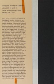 Couverture : Literary and Educational Writings, 5 and 6: Volume 5: Panegyricus / Moria / Julius exclusus / Institutio principis christiani . Querela pacis. Volume 6