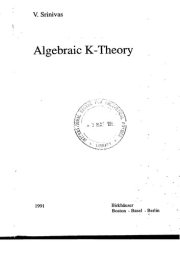 Couverture : Algebraic K-theory
