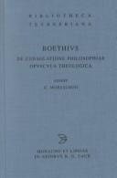 Couverture : De consolatione philosophiae