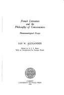 Couverture : French Literature and the Philosophy of Consciousness