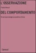 Couverture : L'osservazione del comportamento