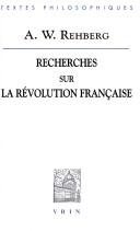 Couverture : Recherches sur la Révolution française