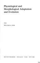 Couverture : Physiological and morphological adaptation and evolution