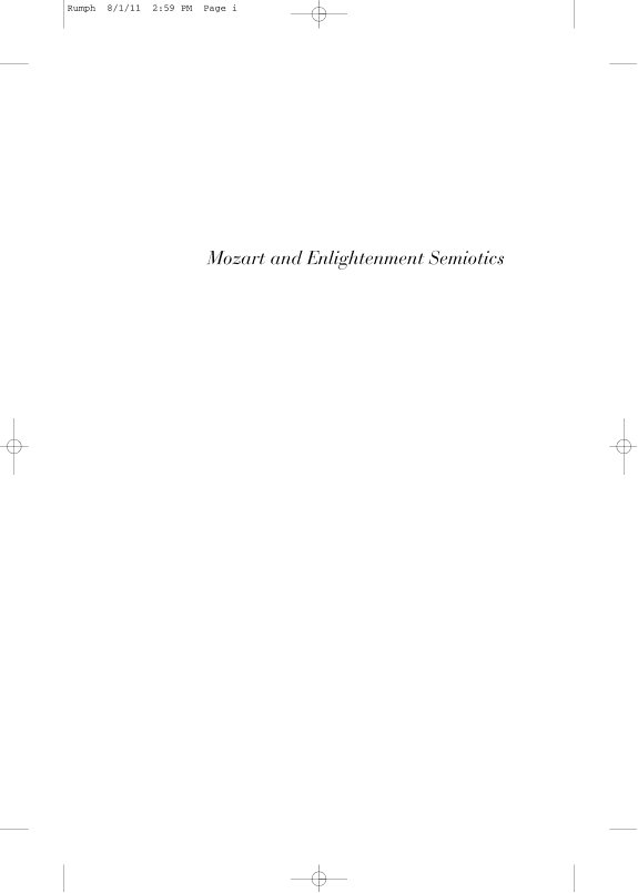 Couverture : Mozart and enlightenment semiotics