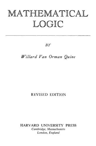 Couverture : Mathematical logic