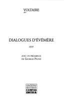 Couverture : Dialogues d'Evémère, 1777