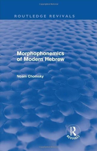Couverture : Morphophonemics of Modern Hebrew