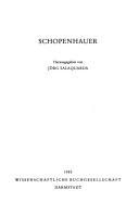 Couverture : Schopenhauer