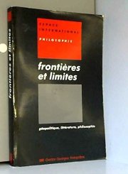 Couverture : Frontières et limites.