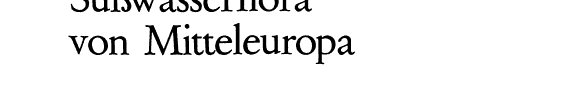 Couverture : Freshwater flora of Central Europe