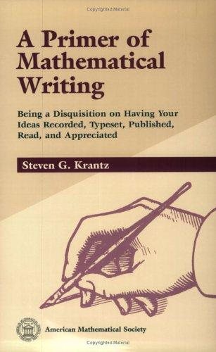Couverture : A primer of mathematical writing