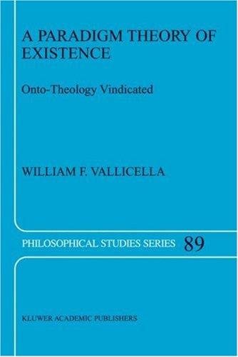 Couverture : A paradigm theory of existence