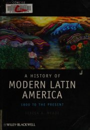 Couverture : A History of Modern Latin America 1800-2000 (Blackwell Concise History of the Modern World)