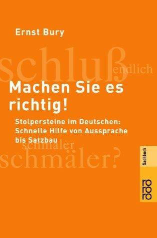 Couverture : Machen Sie Es Richtig!