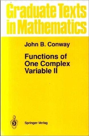 Couverture : Functions of one complex variable II