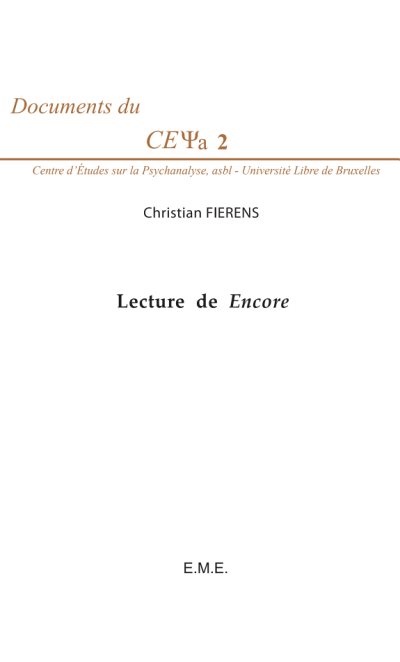 Couverture : Lecture de Encore