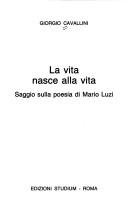 Couverture : La vita nasce alla vita