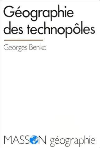 Couverture : Géographie des technopôles