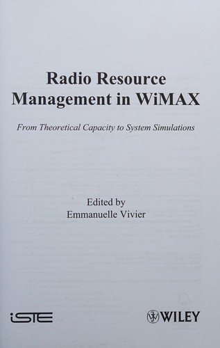 Couverture : Radio resources management in WiMAX