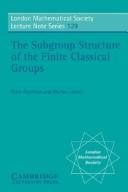 Couverture : The subgroup structure of the finite classical groups