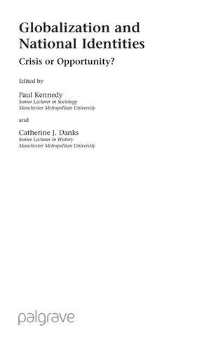 Couverture : Globalization and National Identities