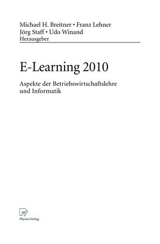 Couverture : E-Learning 2010