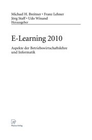 Couverture : E-Learning 2010