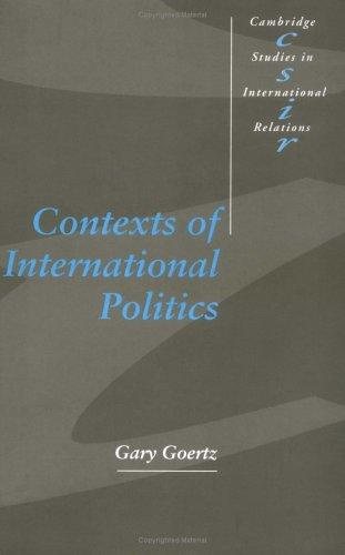 Couverture : Contexts of international politics