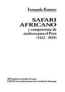 Couverture : Safari africano y  compraventa de esclavos para el Perú