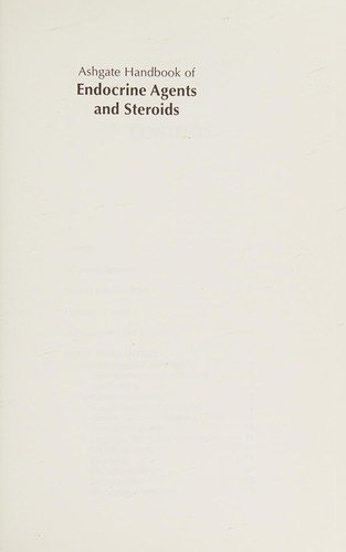 Couverture : Ashgate handbook of endocrine system agents and steroids