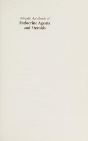 Couverture : Ashgate handbook of endocrine system agents and steroids