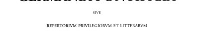 Couverture : Germania Pontificia. Vol. V/1