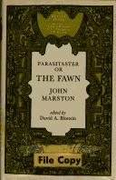 Couverture : Parasitaster, Or, The Fawn (The Revels Plays)