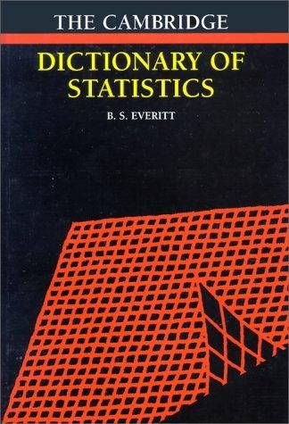 Couverture : The Cambridge dictionary of statistics