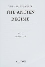 Couverture : The Oxford Handbook of the Ancien Régime